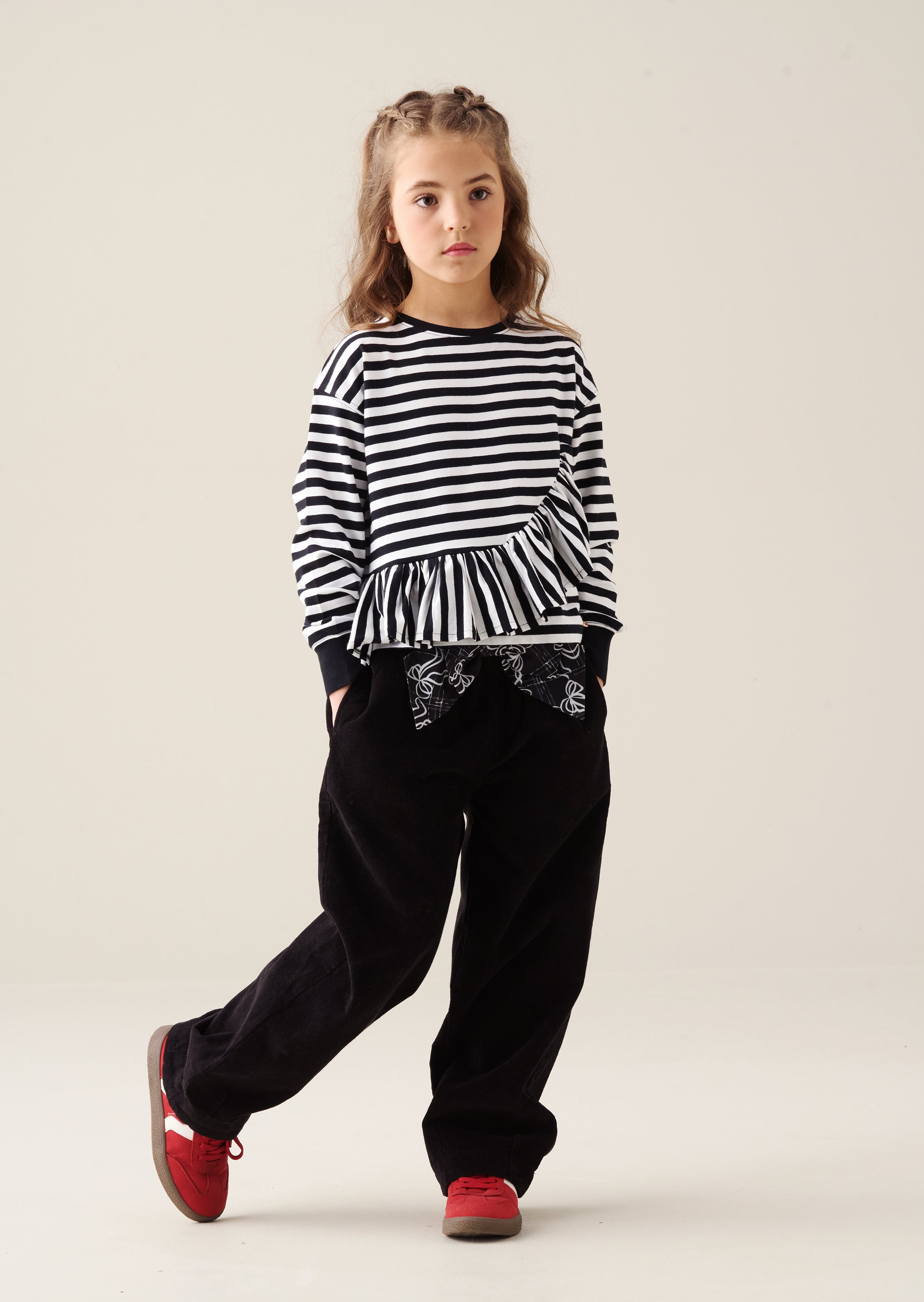 T-shirt rayé Peplum Marley