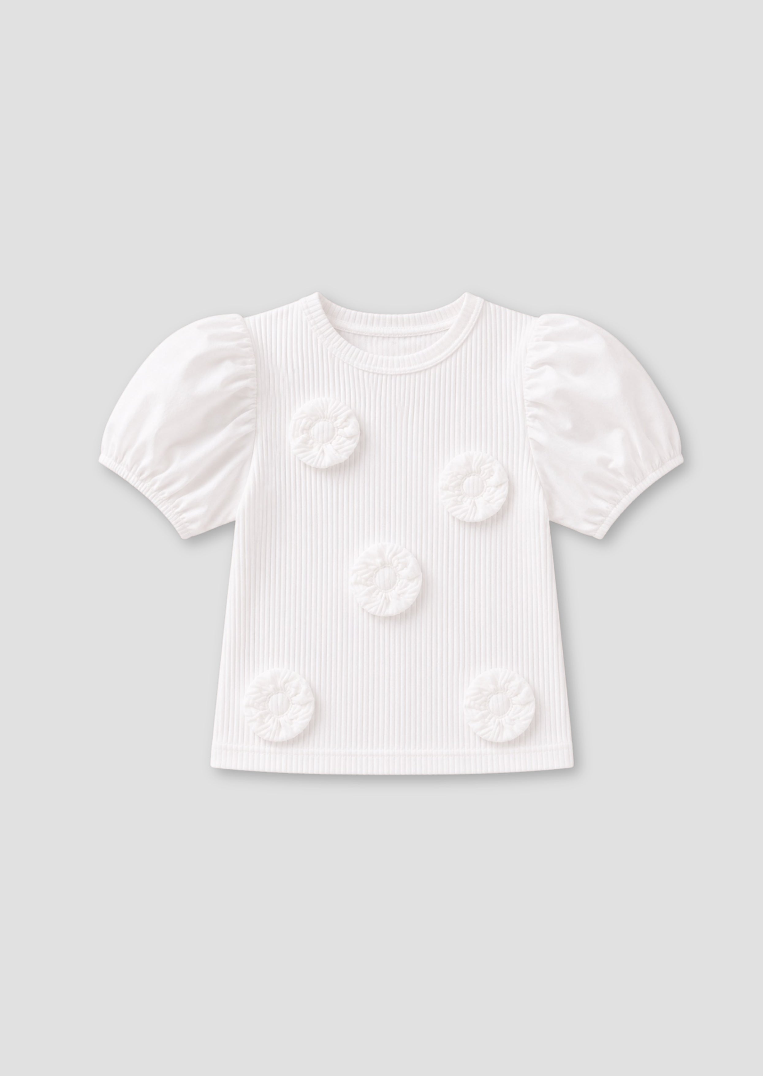 Agatha Rib Puff Sleeve Tee
