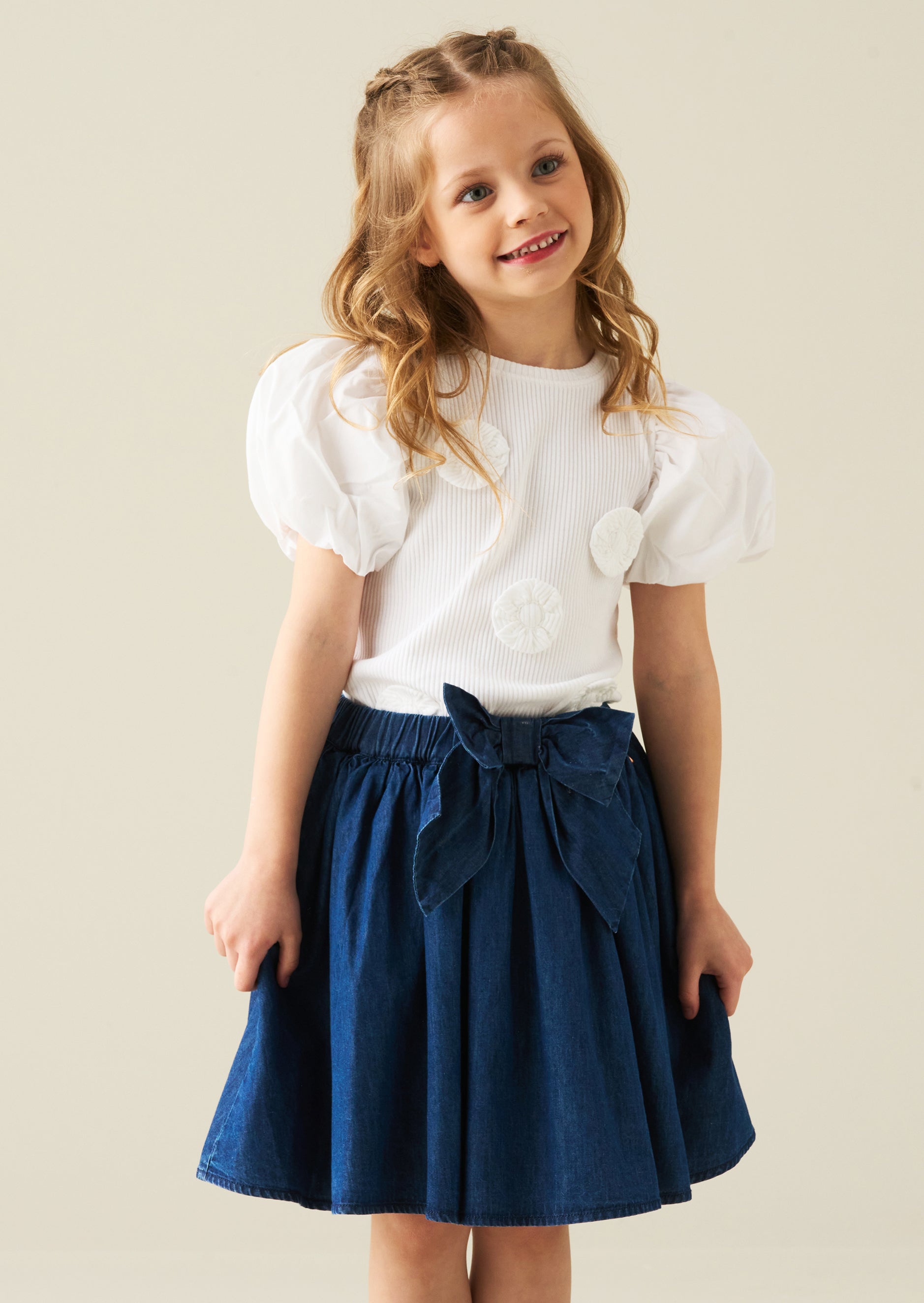 Agatha Rib Puff Sleeve Tee