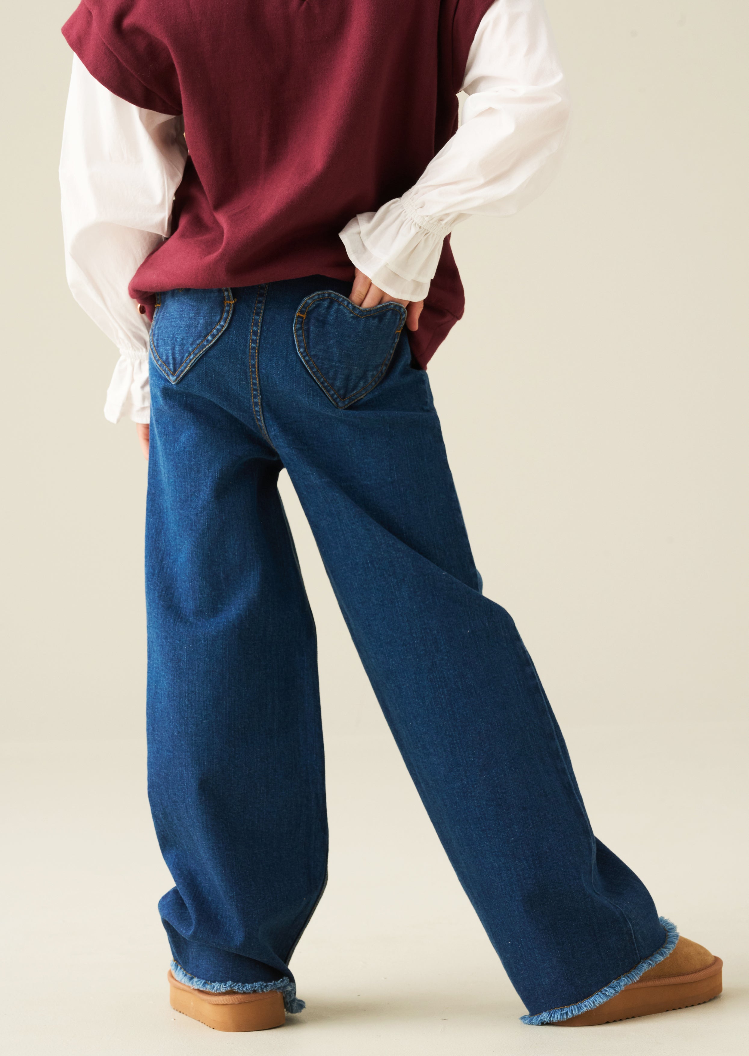 Paloma Stretch Denim Heart Pocket Jean