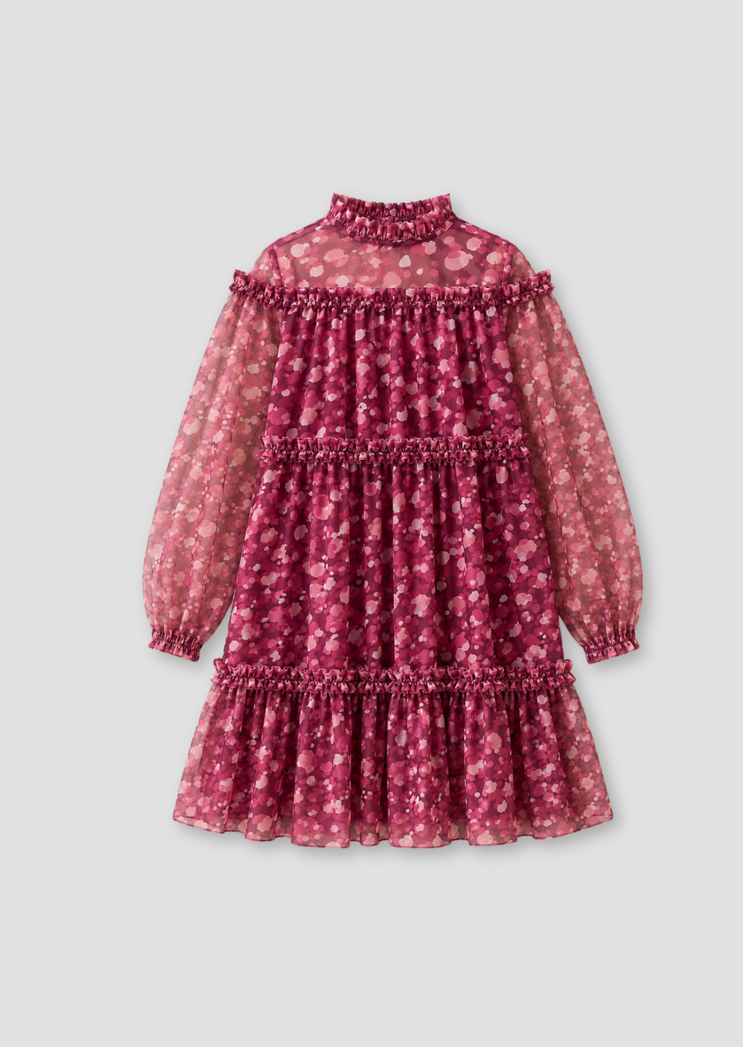 Cara gestuftes Mesh-Kleid