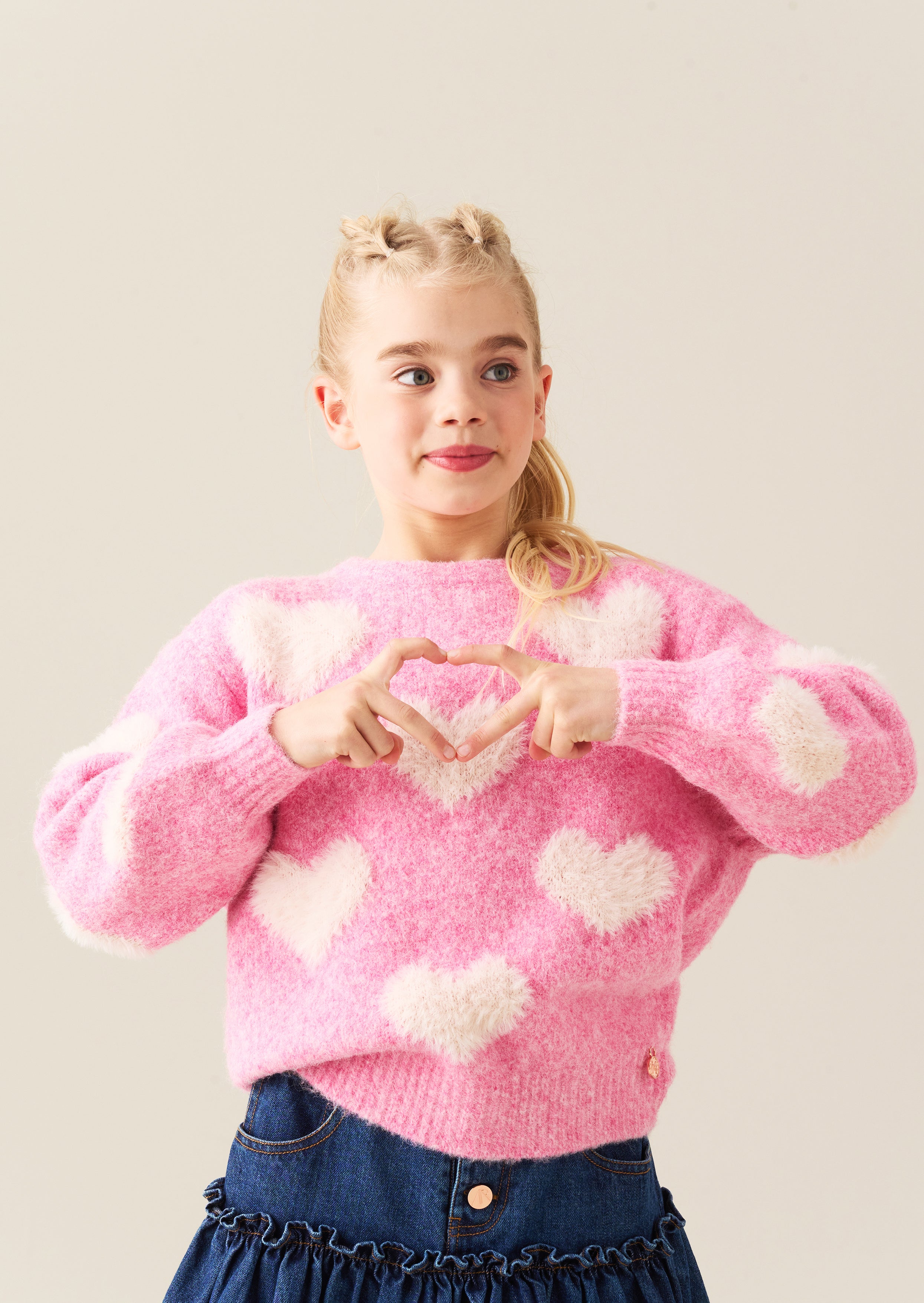 Freya Herz Crew Strickpullover