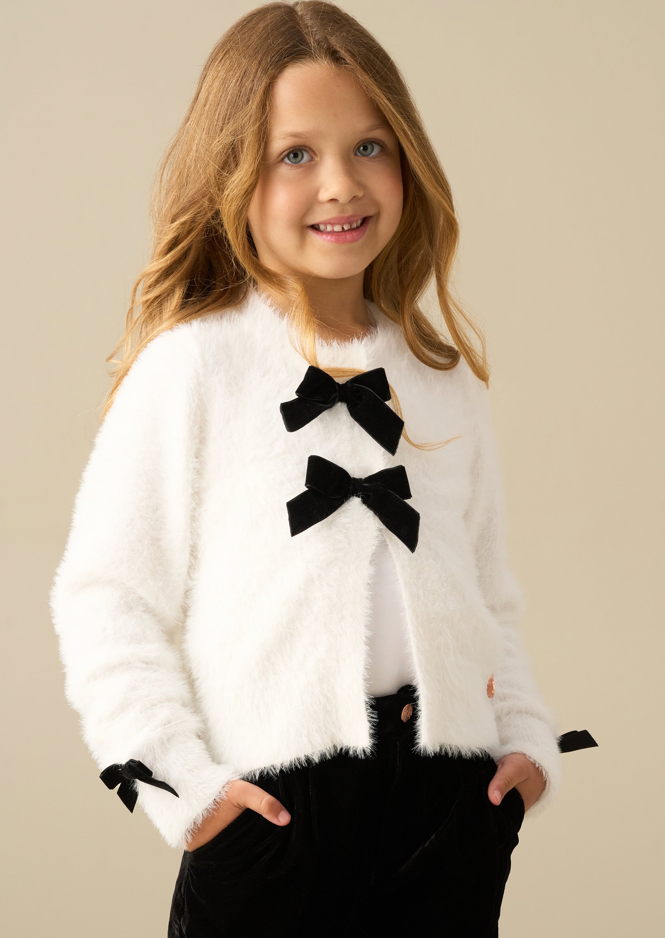 Cardigan Bella con fiocco