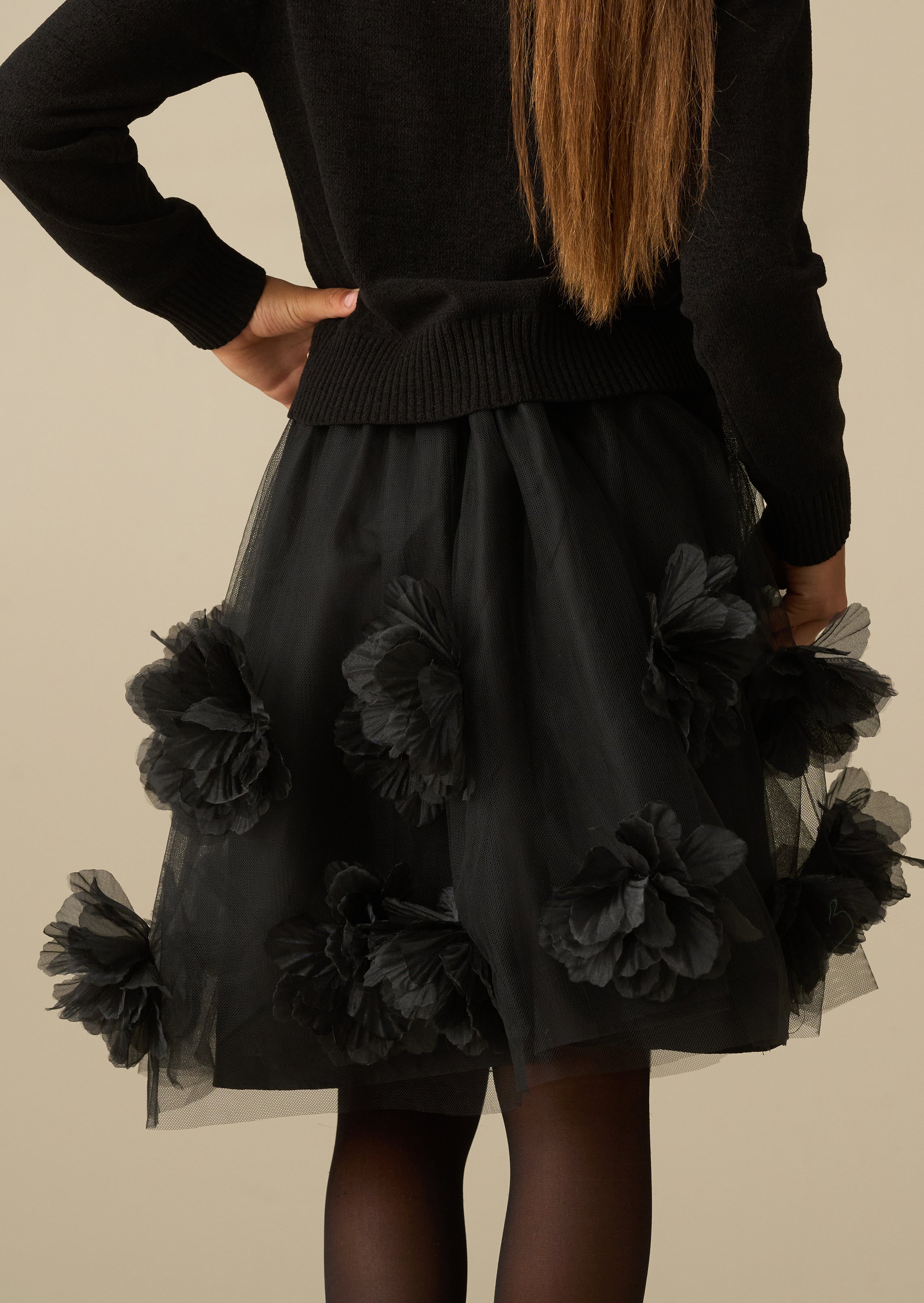 Gonna a rete con fiori Colette