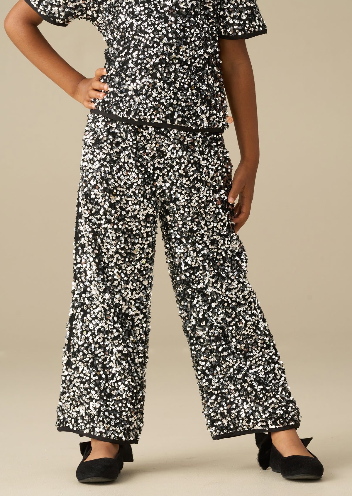 Leona Silver Sequin Trousers