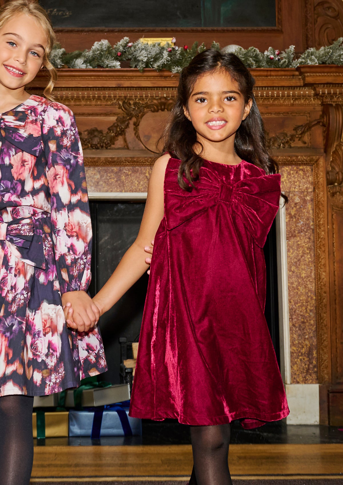Clea Velvet Bow Shift Dress