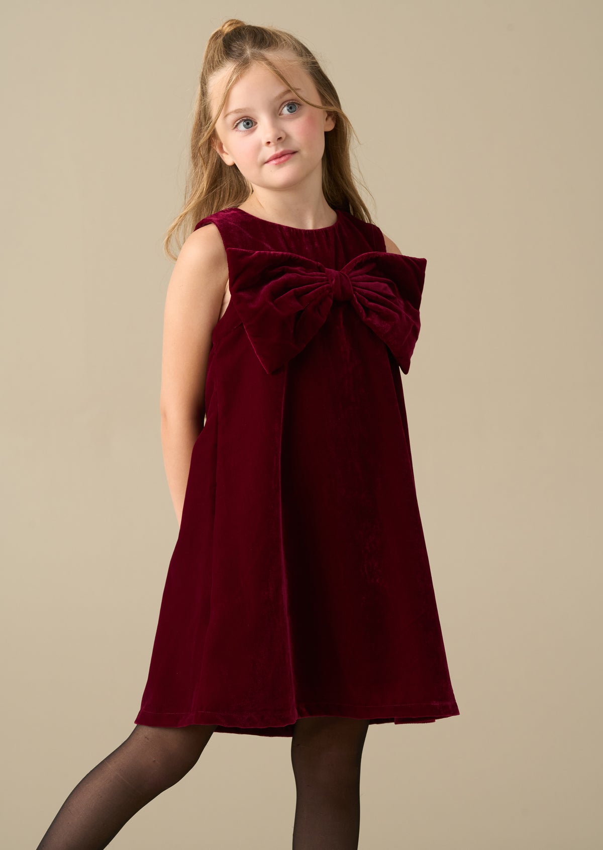 Clea Velvet Bow Shift Dress