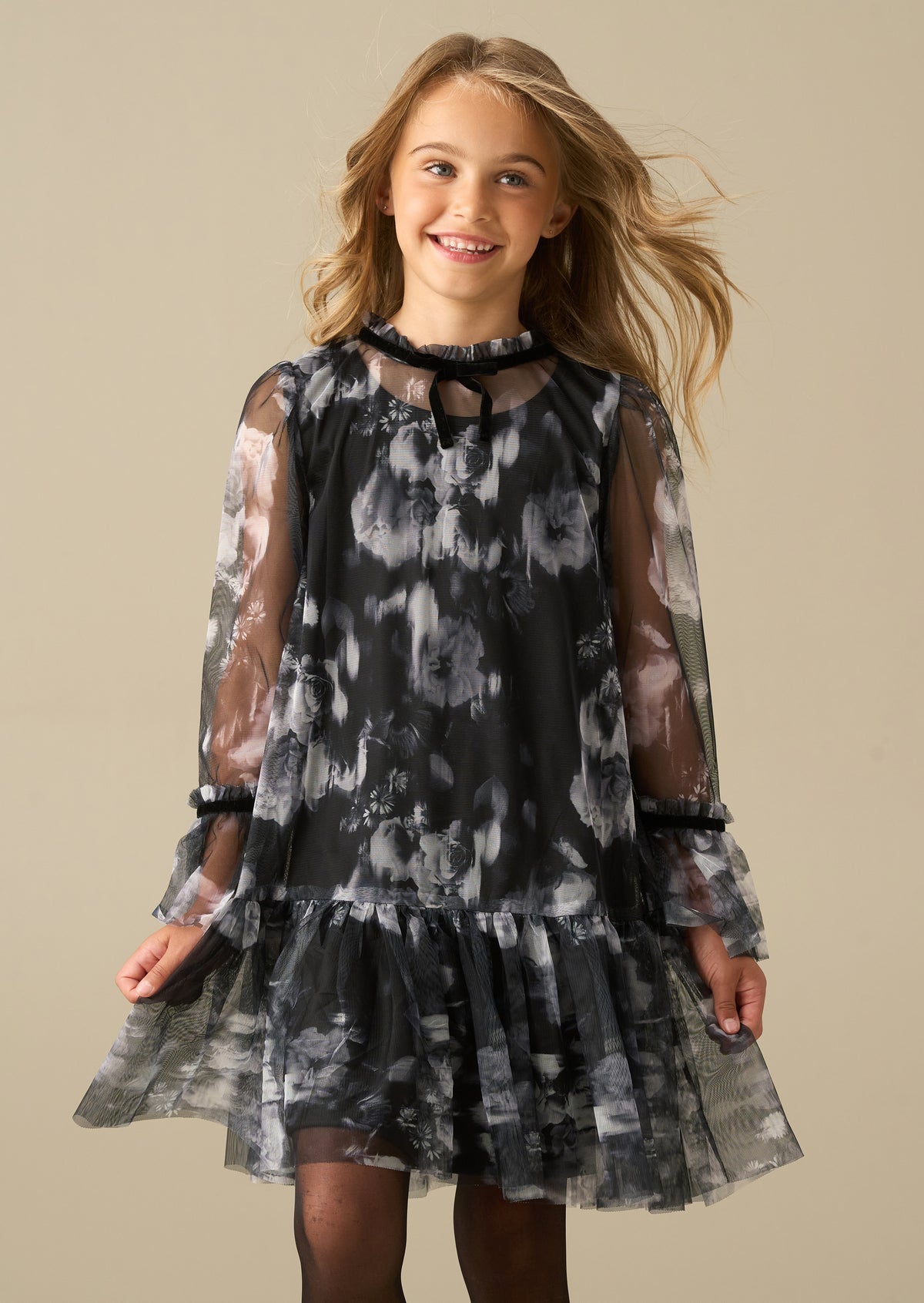 Robe Neve en mesh à motifs floraux