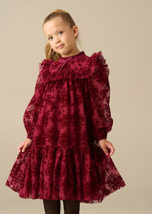 Nova-Kleid aus beflocktem Mesh