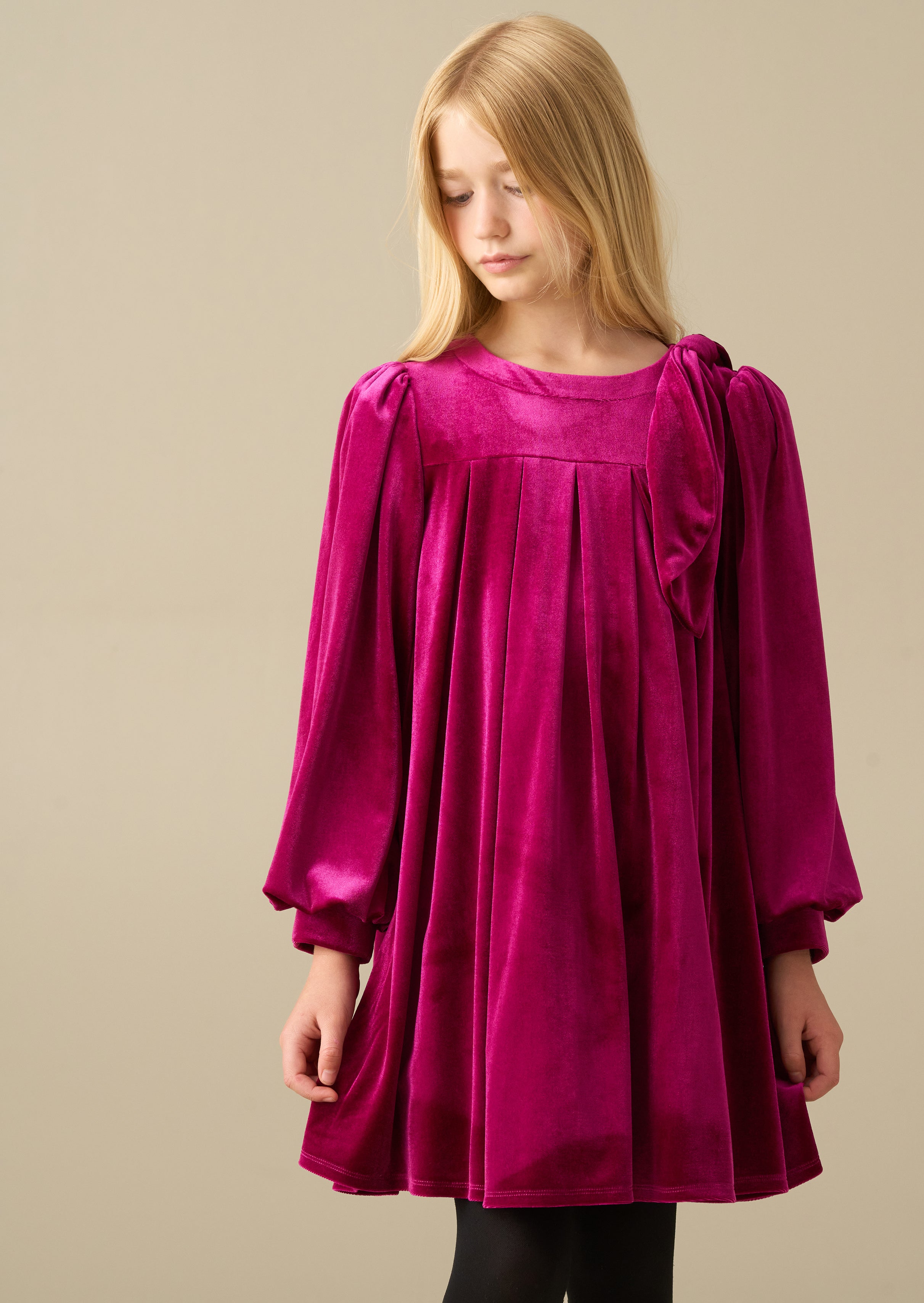 Abito svasato Felicity oversize con fiocco maxi