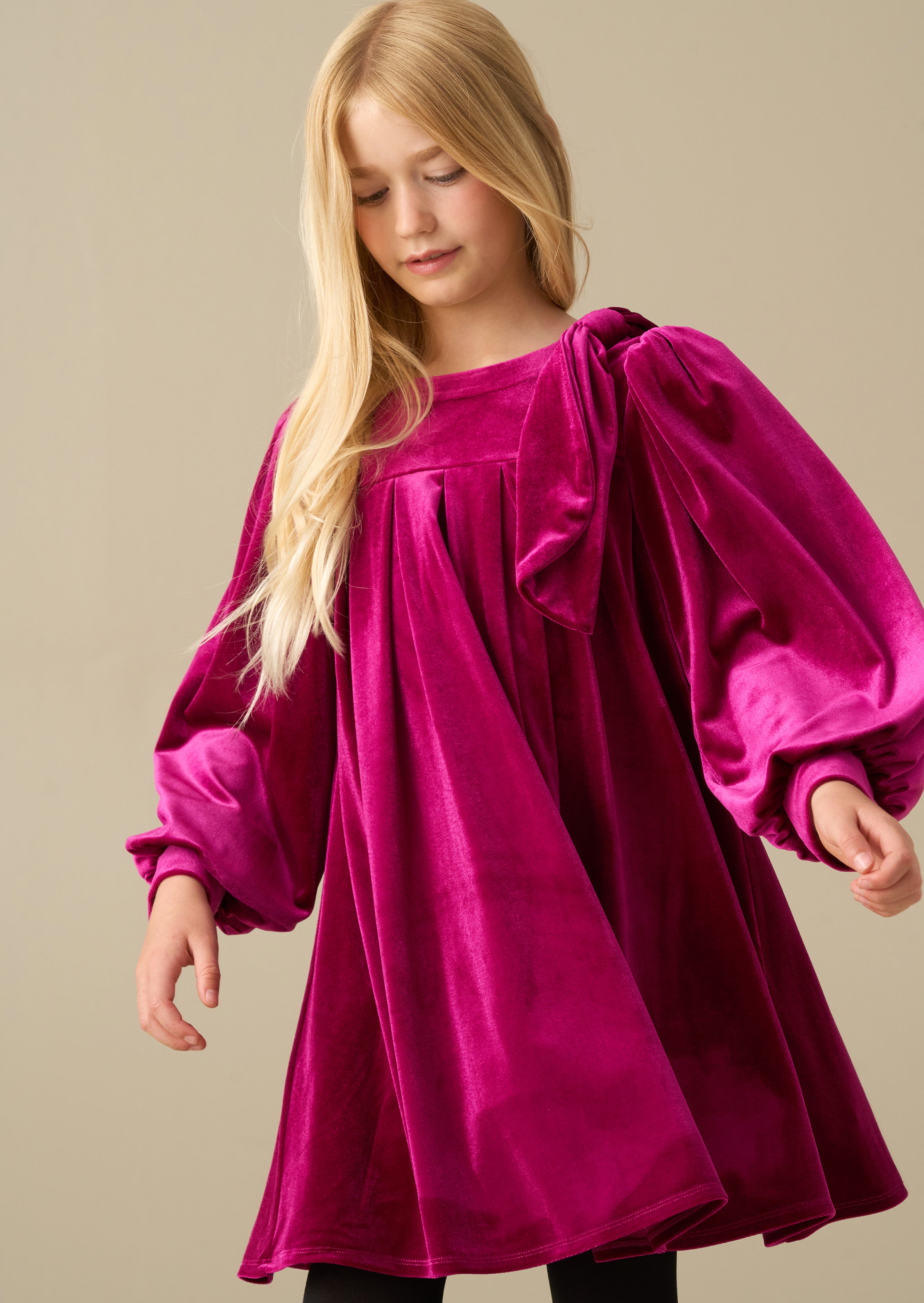 Abito svasato Felicity oversize con fiocco maxi