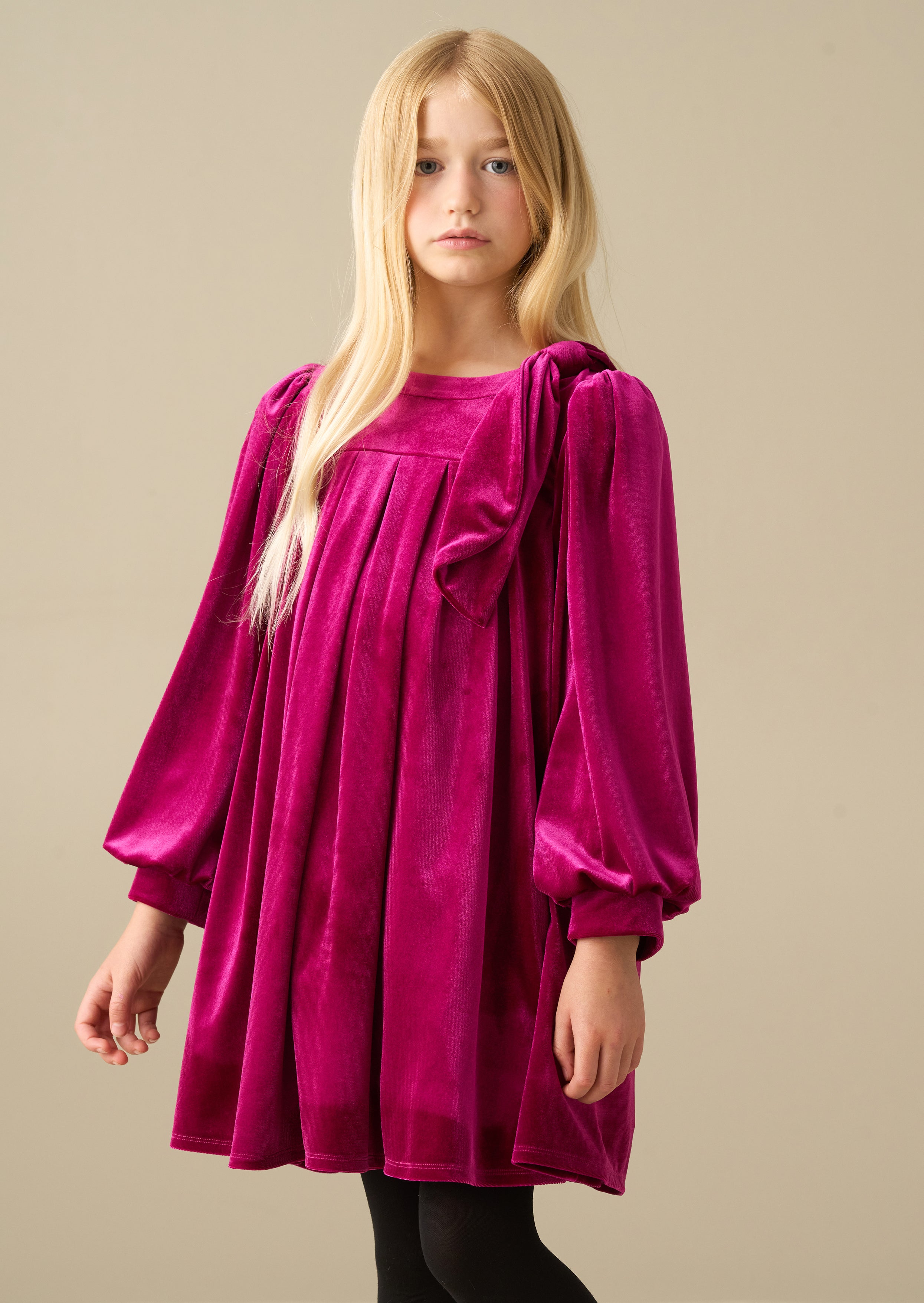 Abito svasato Felicity oversize con fiocco maxi