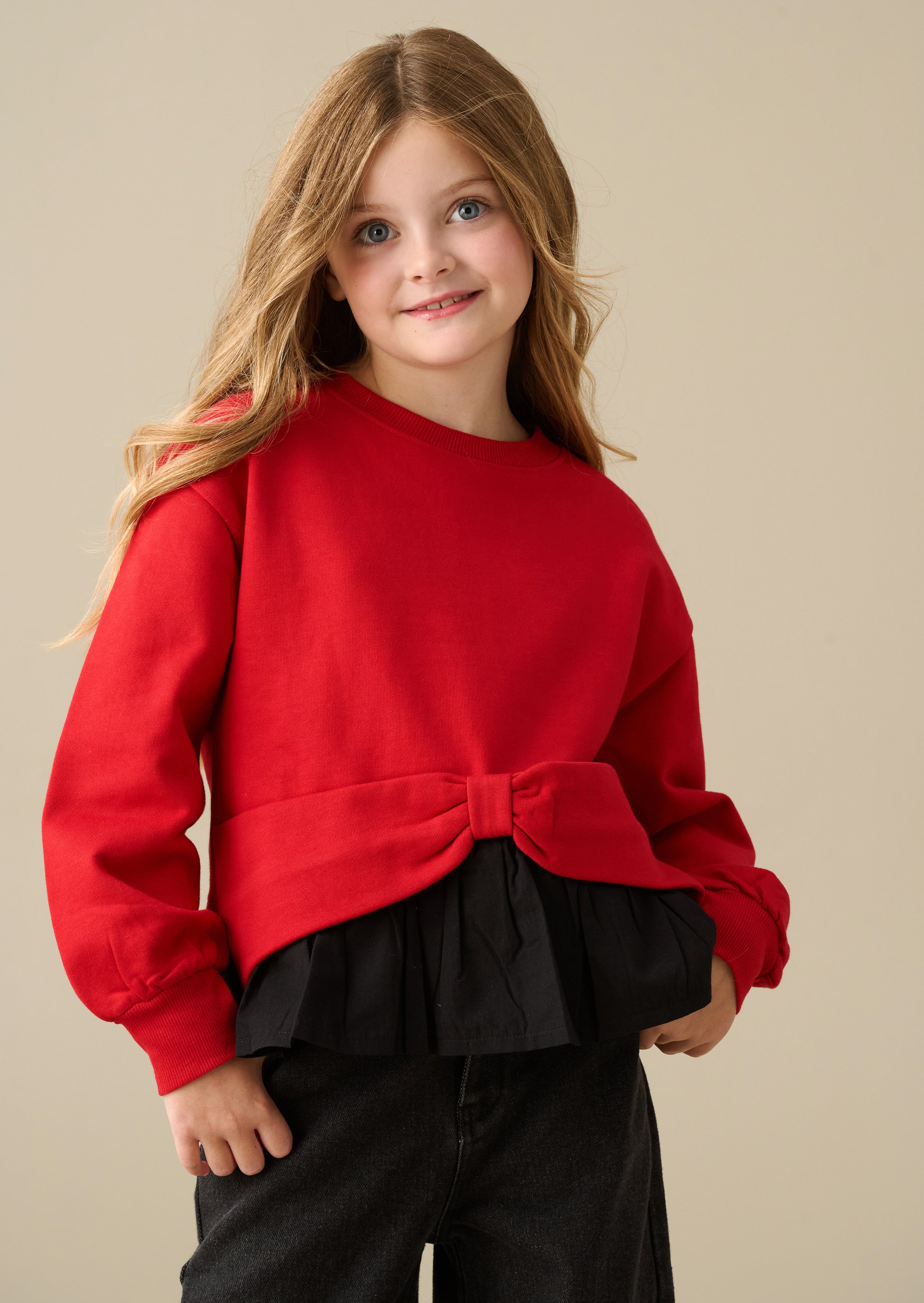 Ettie Mock Shirt Bow Sweat