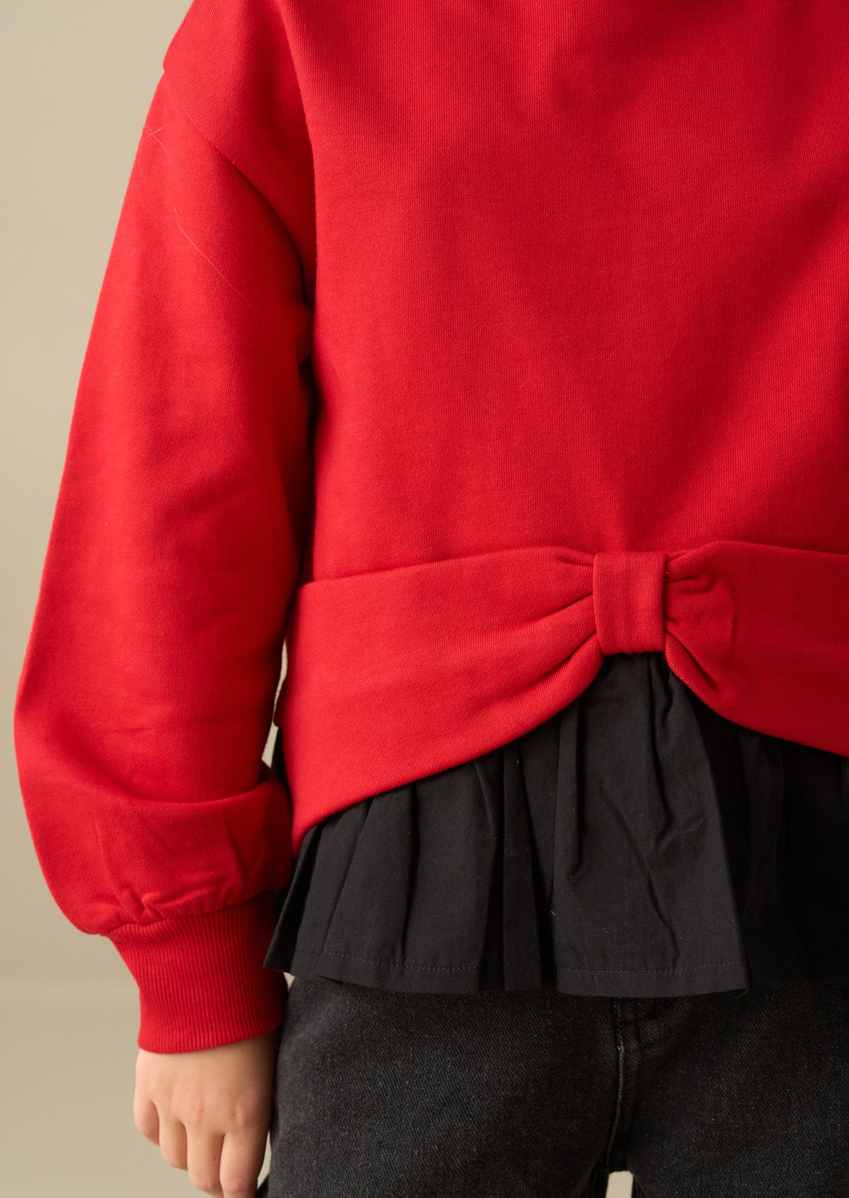 Ettie Mock Shirt Bow Sweat