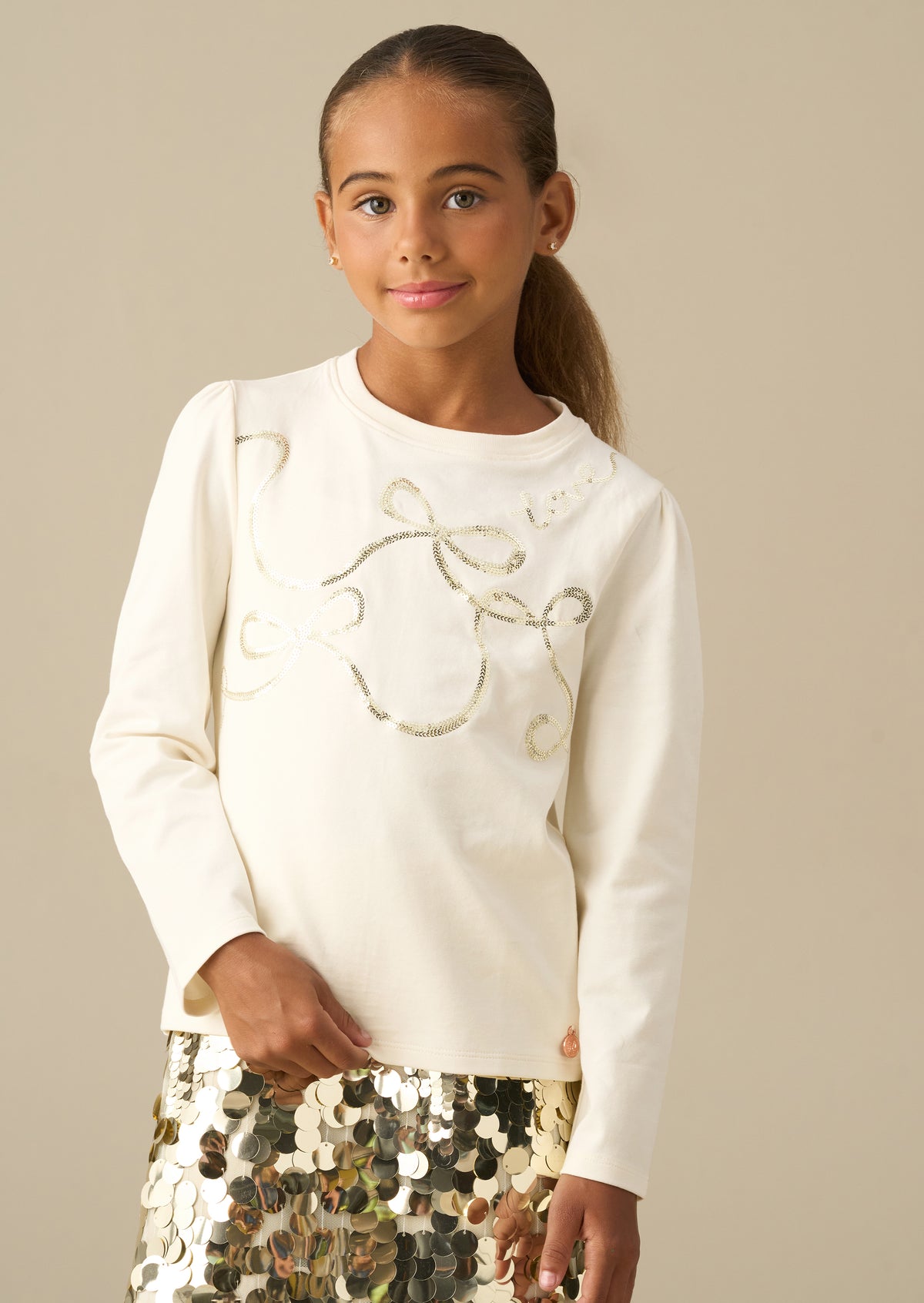 Noelle Sequin Heart Top