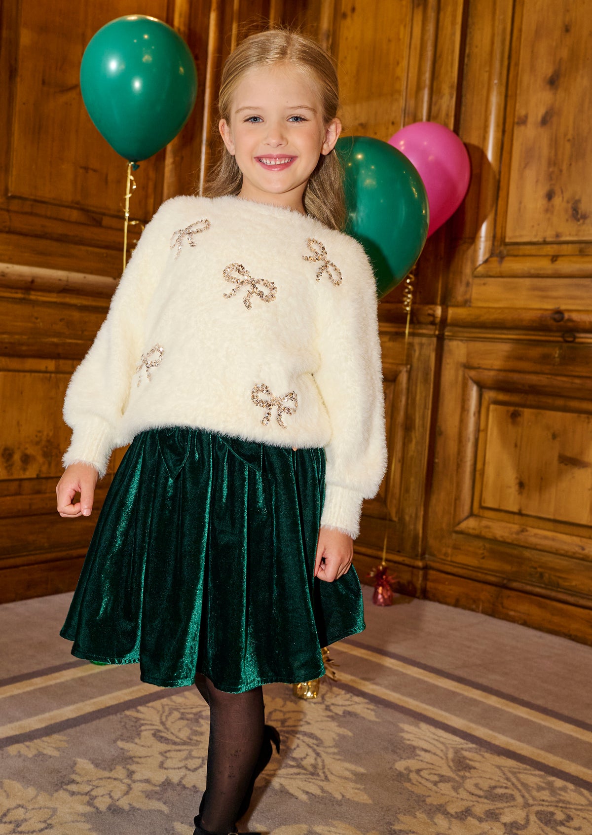 Chloe Velvet Bow Skirt