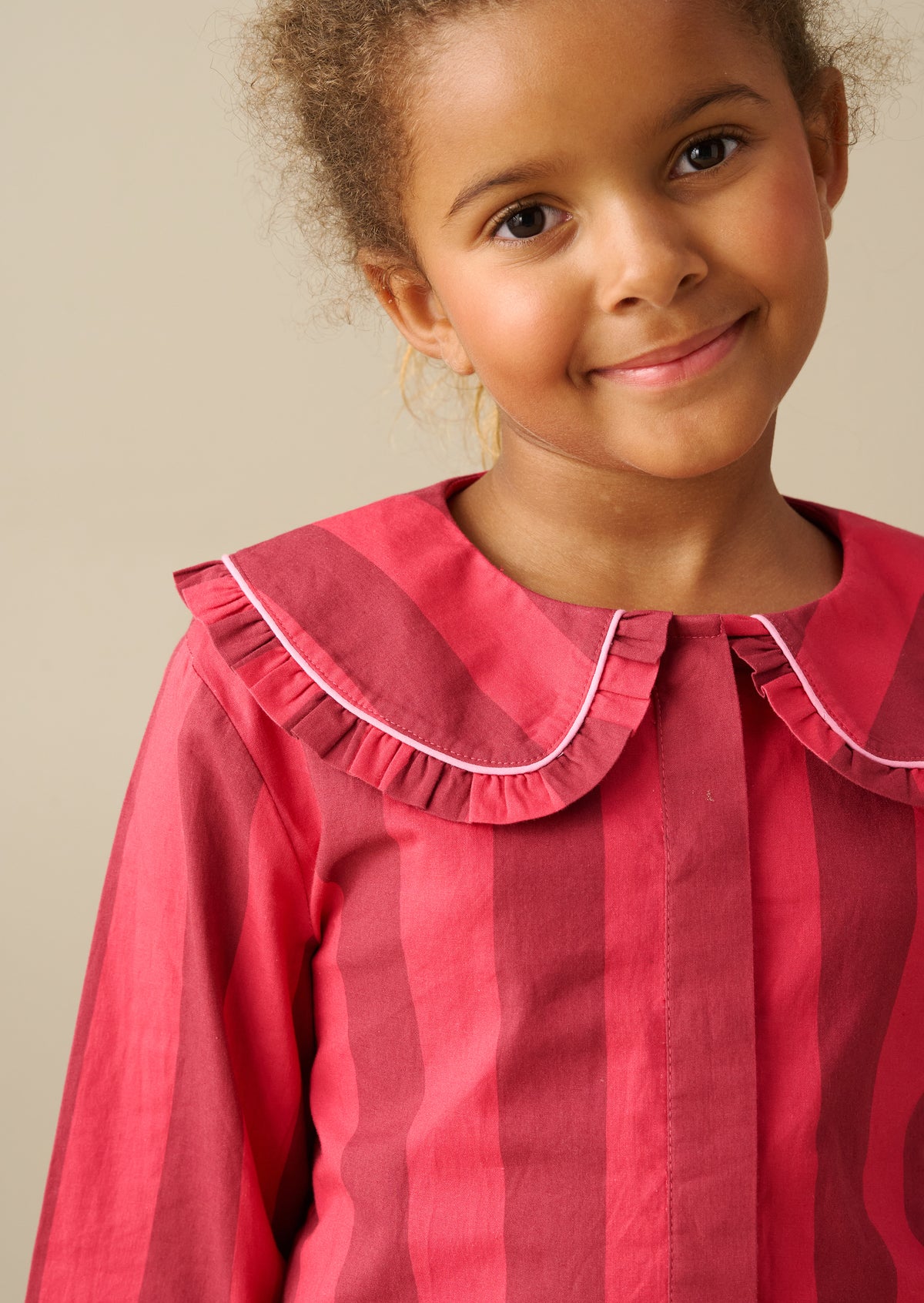 Clara Stripe Frill Collar PJ's