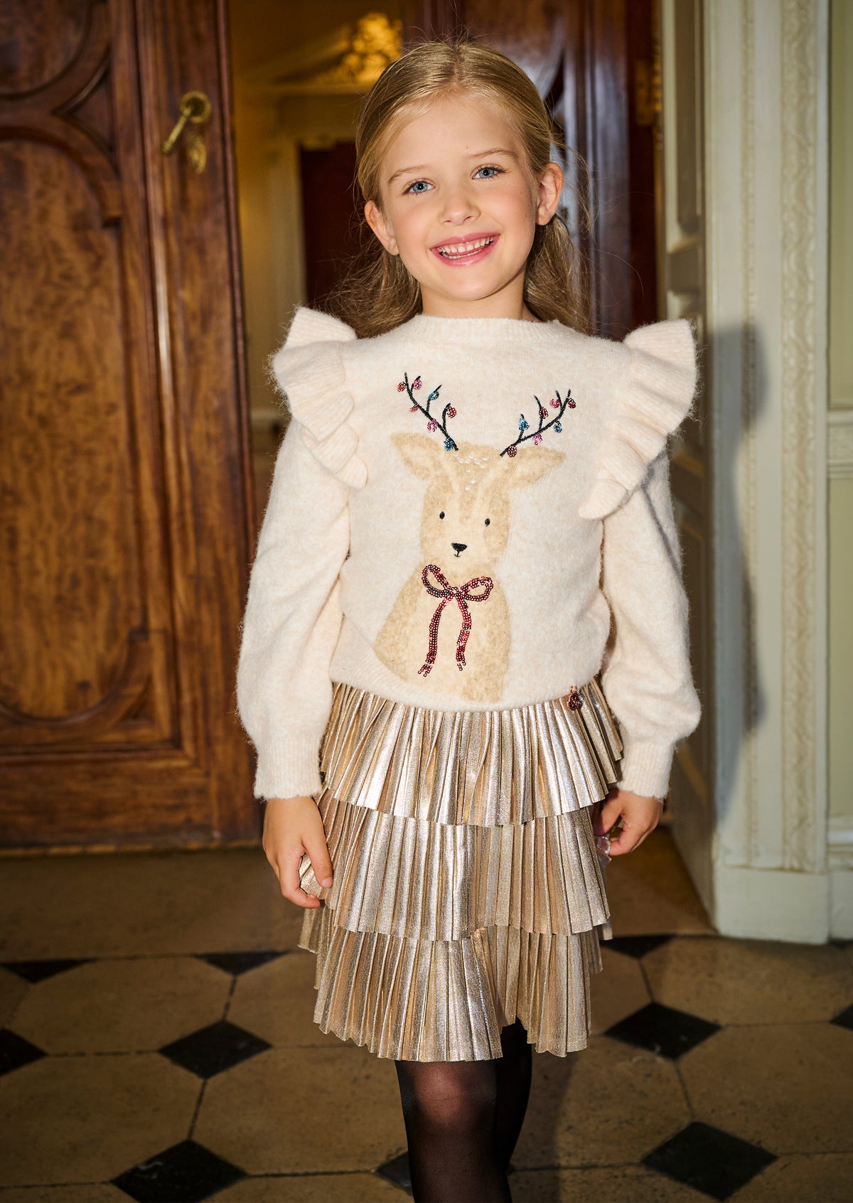 Lyla Novelty Reindeer Knitted Jumper