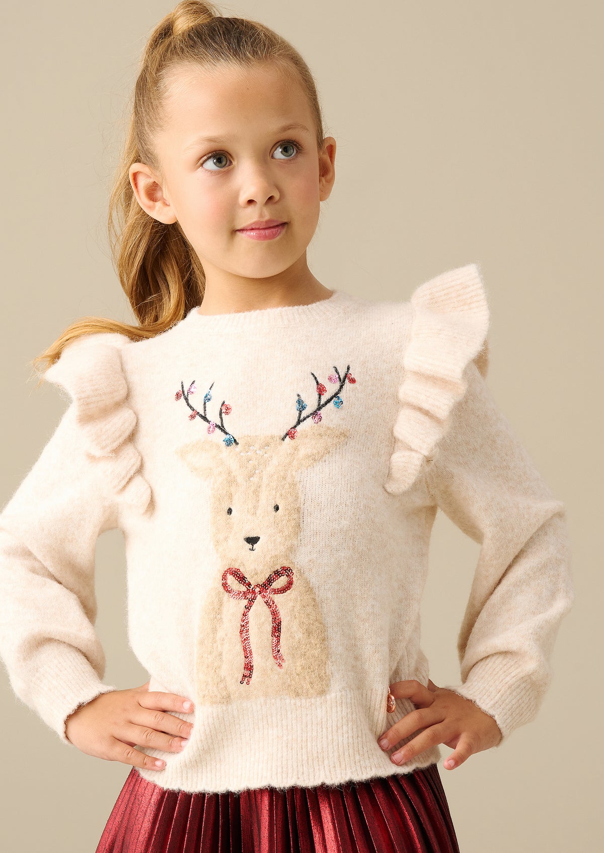 Lyla Novelty Reindeer Knitted Jumper