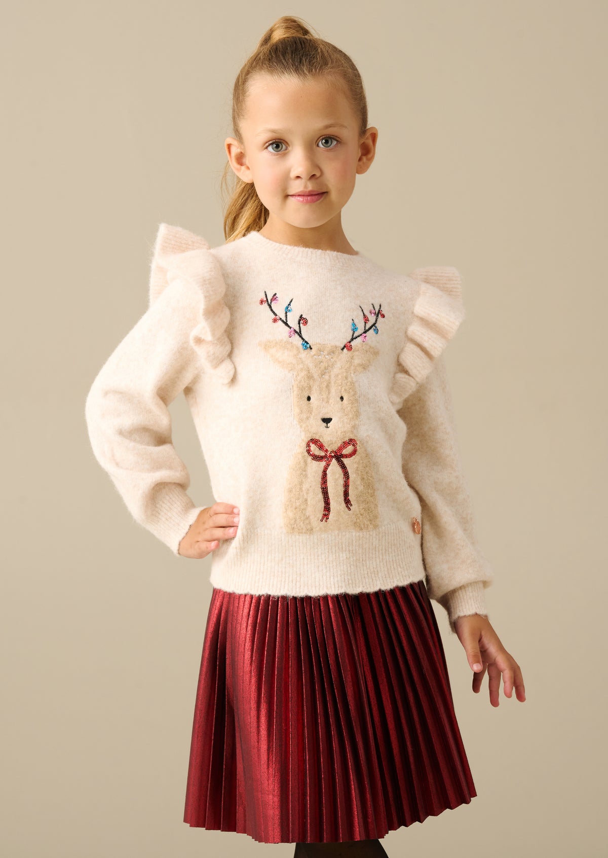 Lyla Novelty Reindeer Knitted Jumper