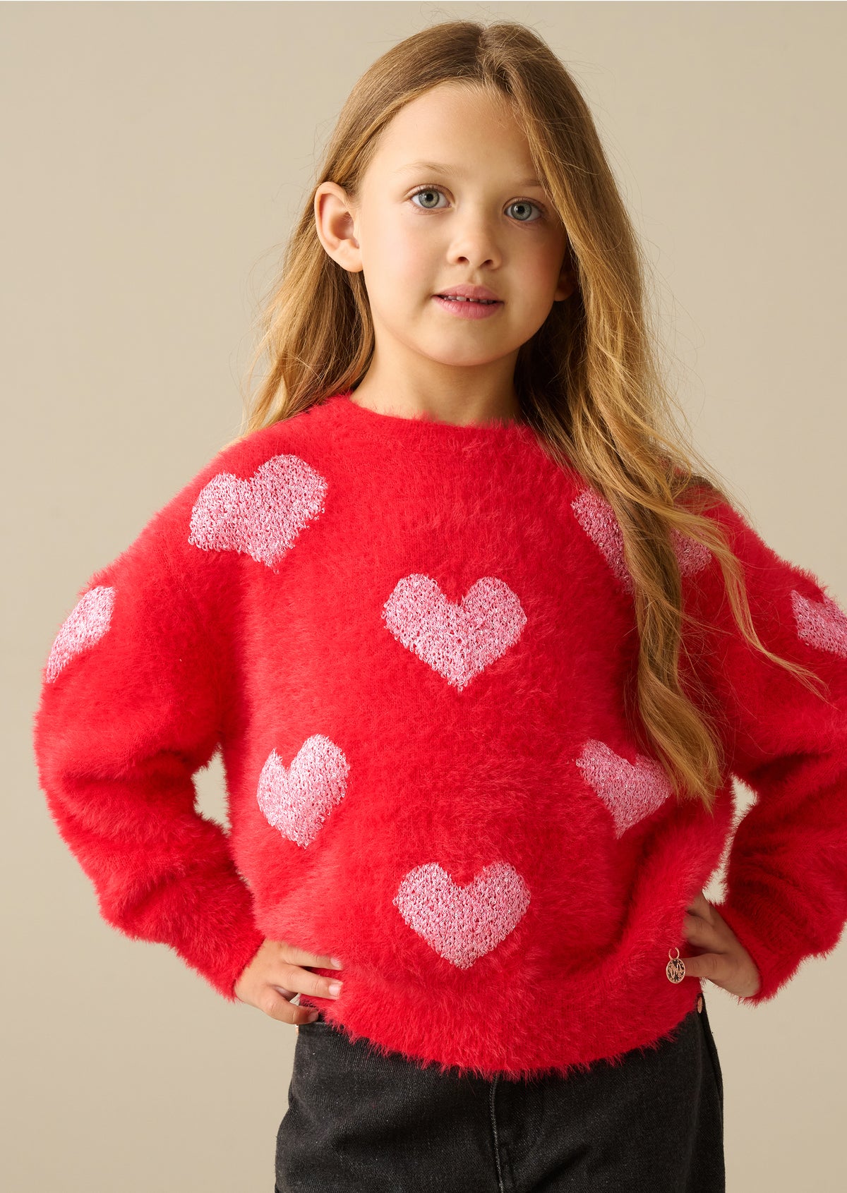 Skyla Red Heart Jumper