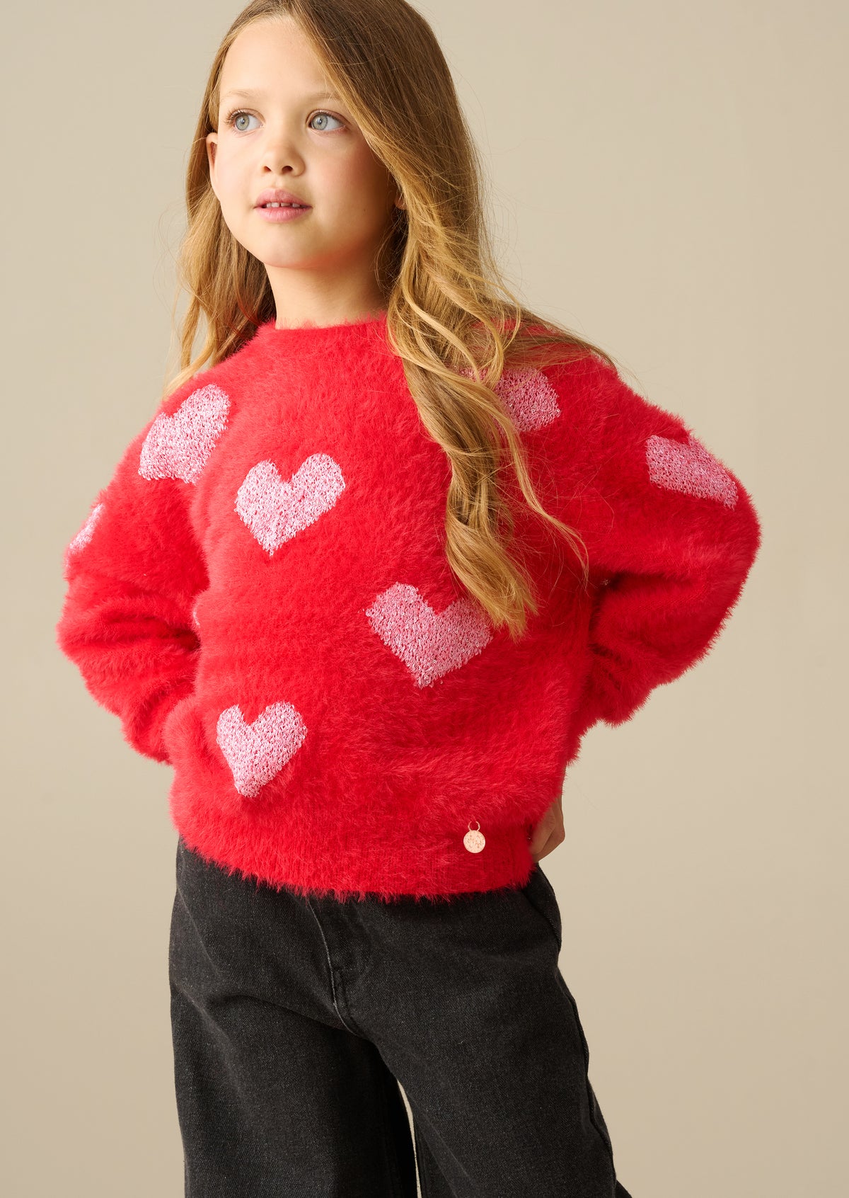 Skyla Red Heart Jumper