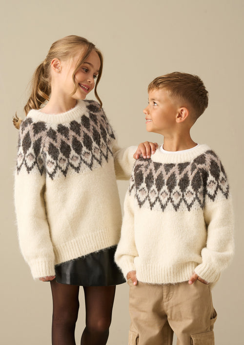 Charlie Cream Family Fairisle Knit - Kids