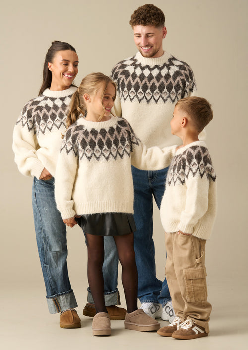 Charlie Cream Family Fairisle Knit - Adults