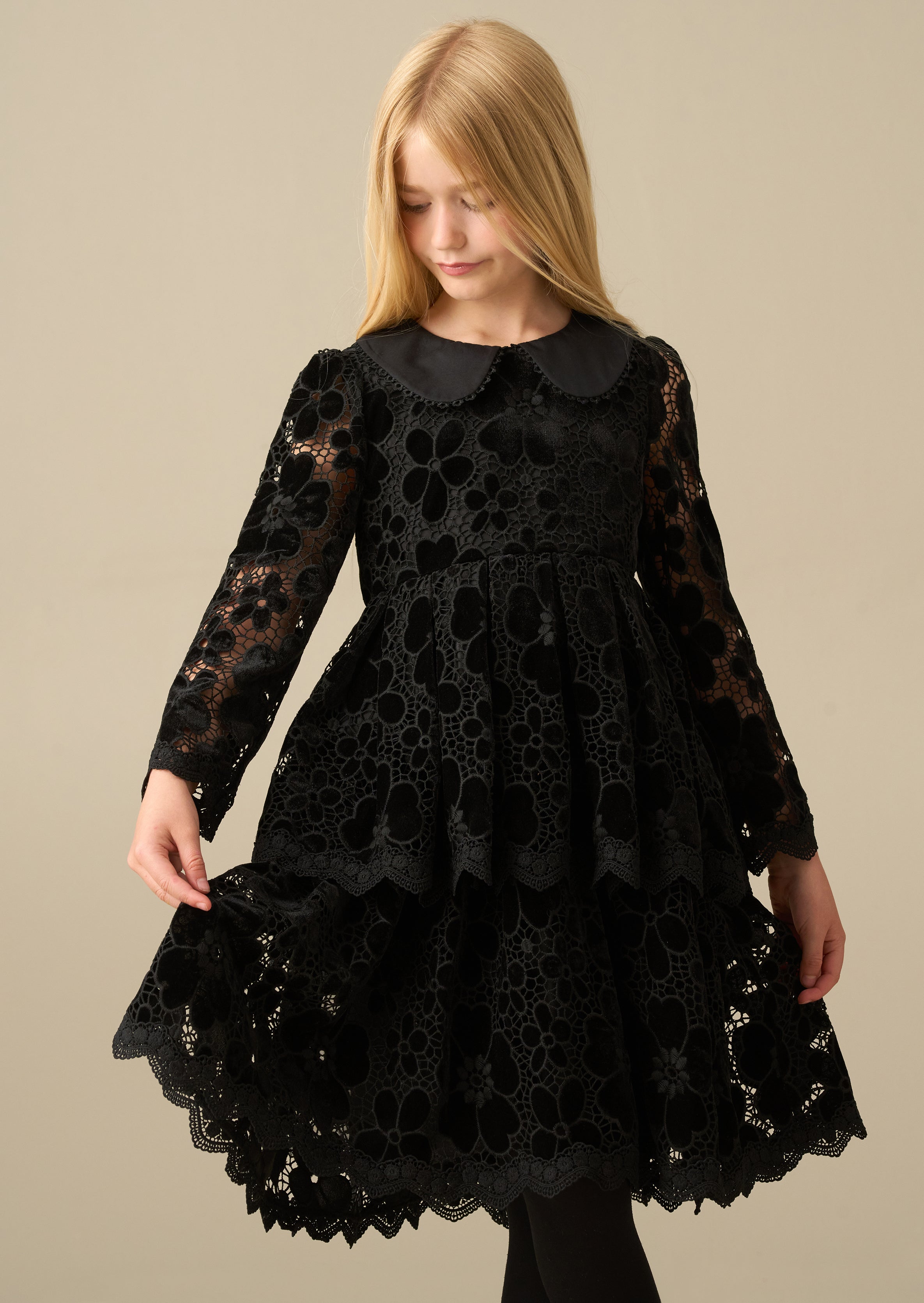Maeva Velvet Lace Dress