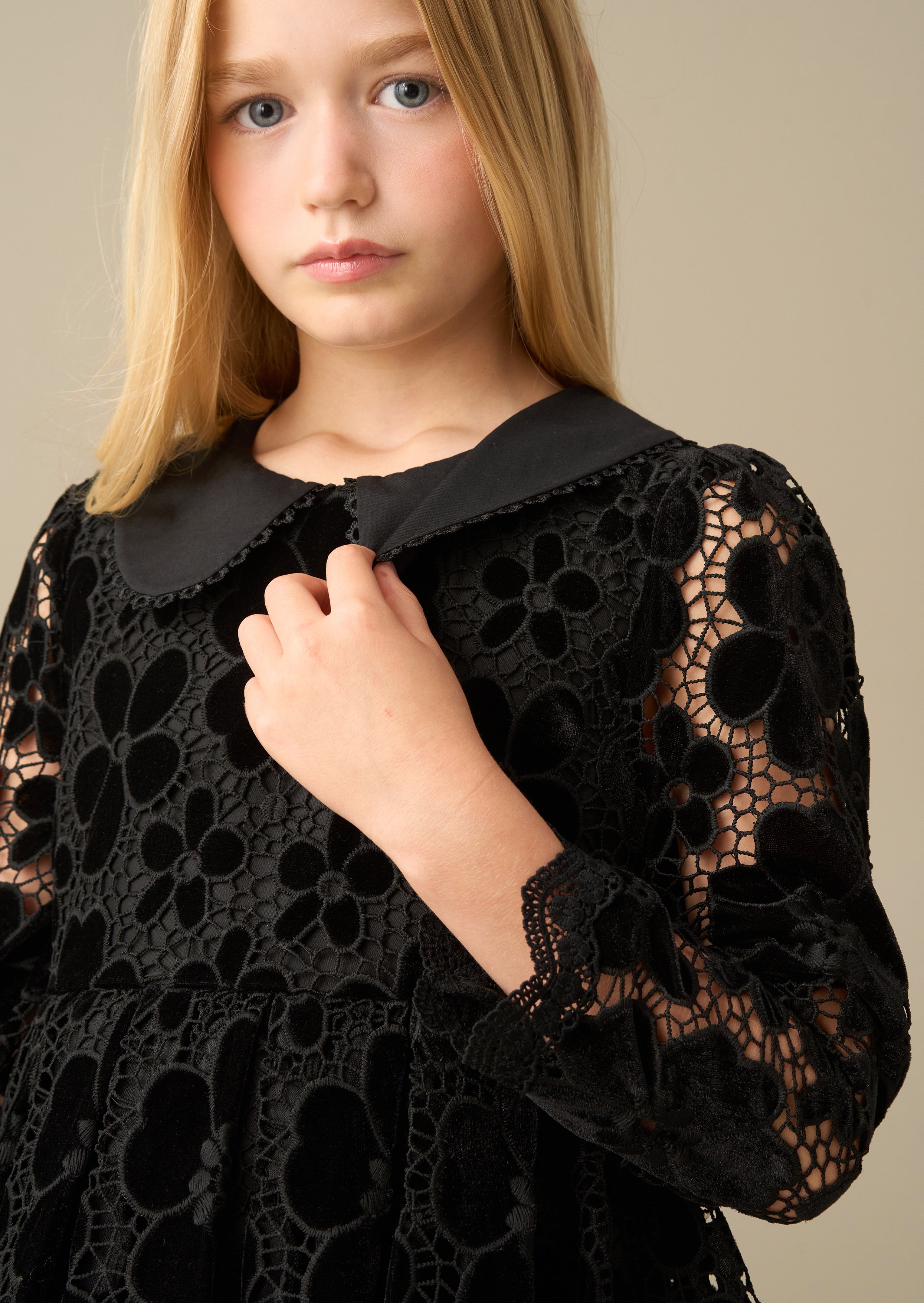 Maeva Velvet Lace Dress