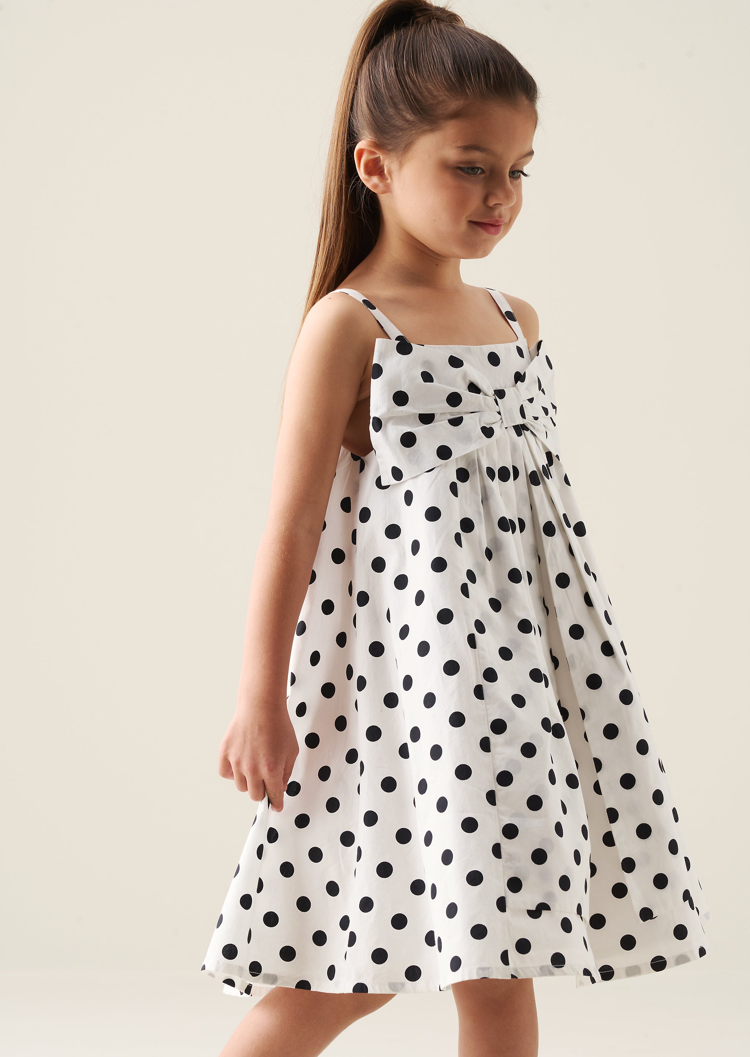 Robe Libby à nœud et pois