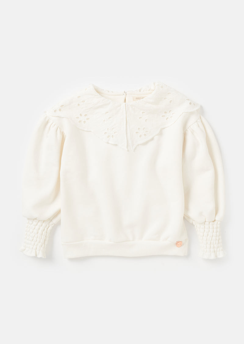 Mia Cream Collar Sweatshirt