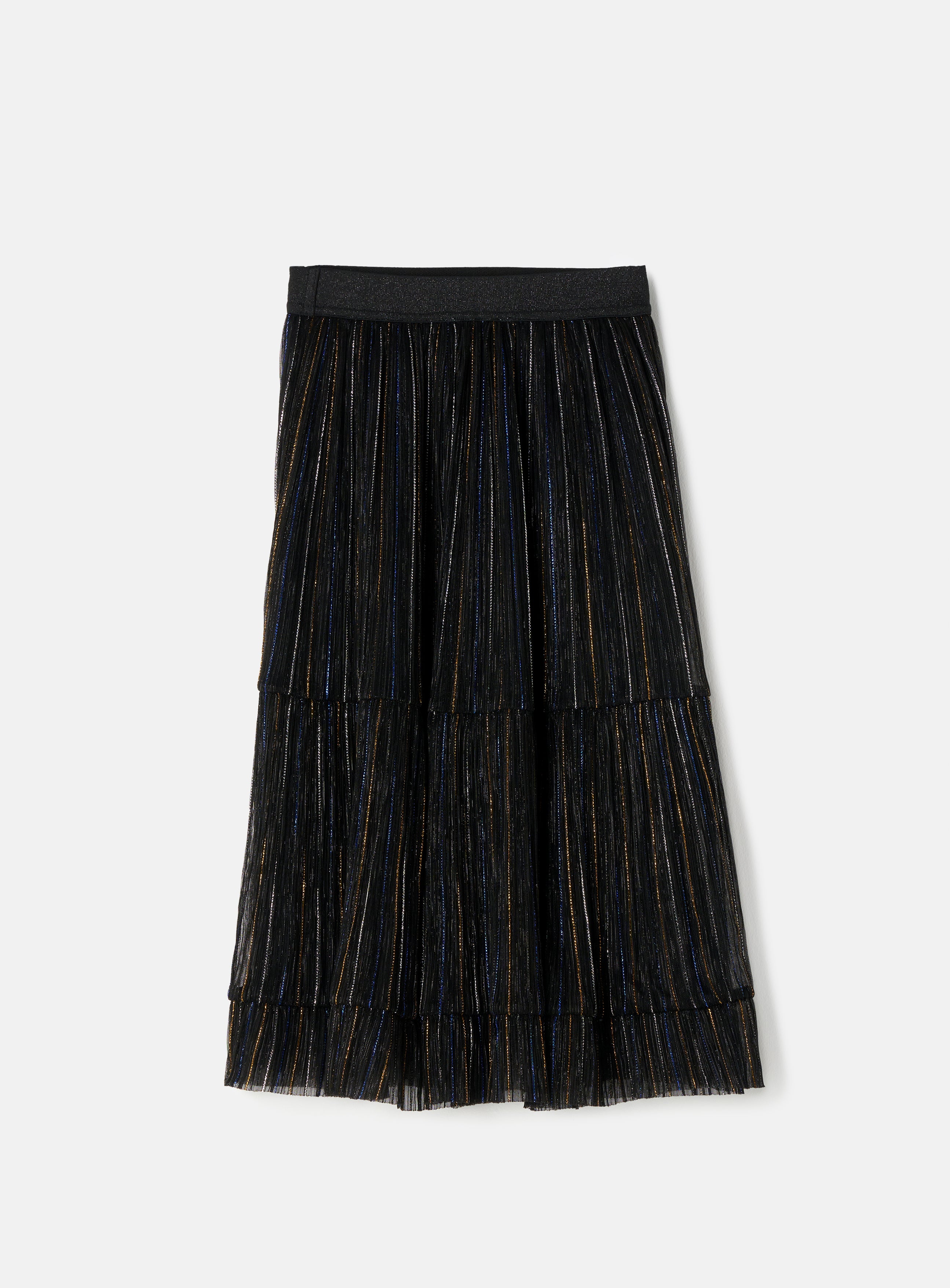 Lacy Black Midi Skirt