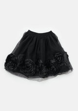 Collette Black Rose Corsage Skirt