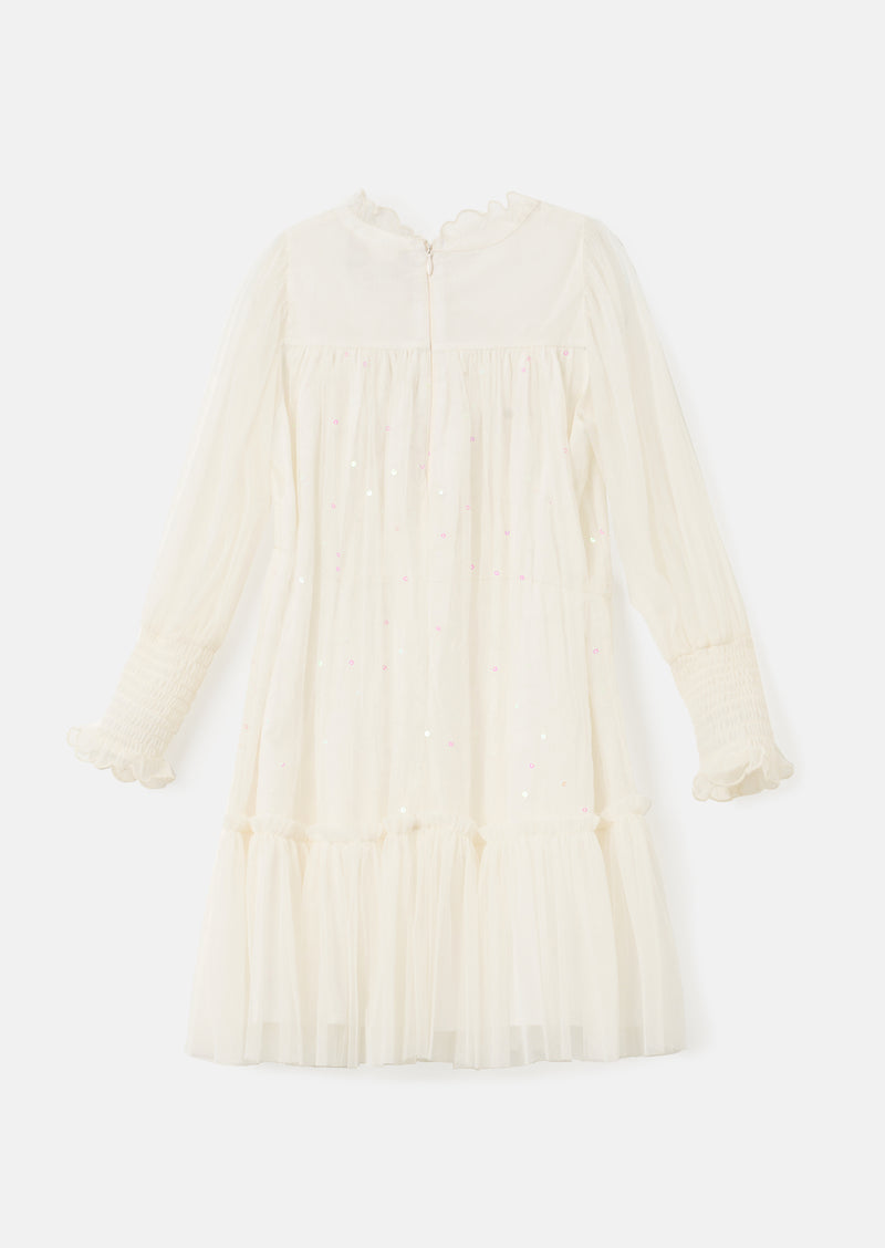 Beau Ivory Embroidered Boho Dress