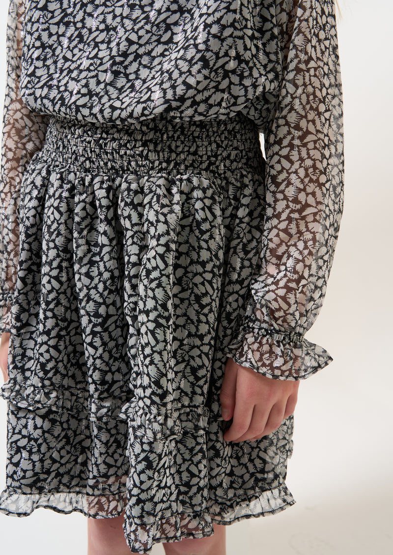 Becci Georgette Lurex Rara Skirt