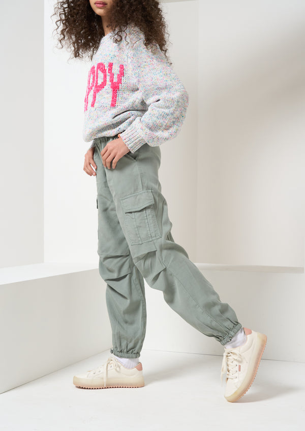 Carrie Green Parachute Cargo Trousers