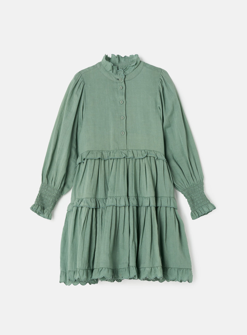 Cordelia Green Vintage Frill Dress