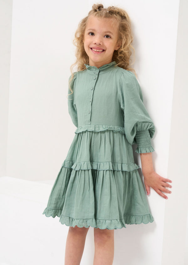 Cordelia Green Vintage Frill Dress