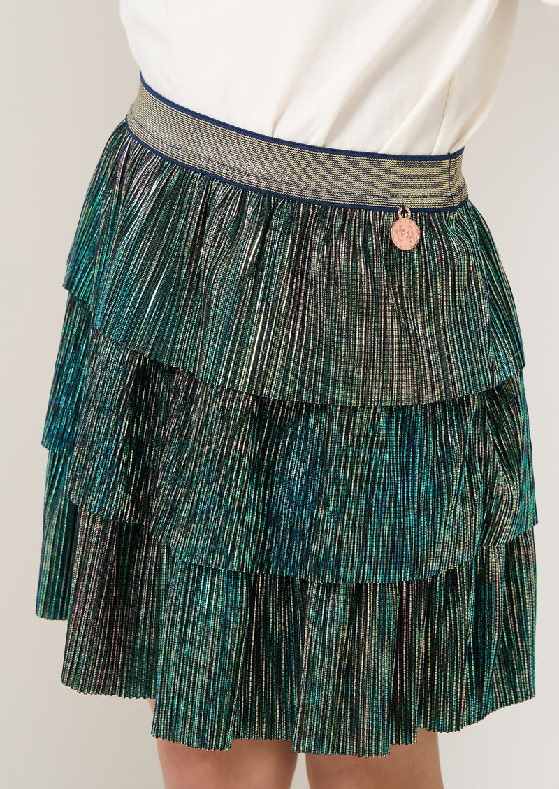 Brooklyn Green Plisse Rara Skirt