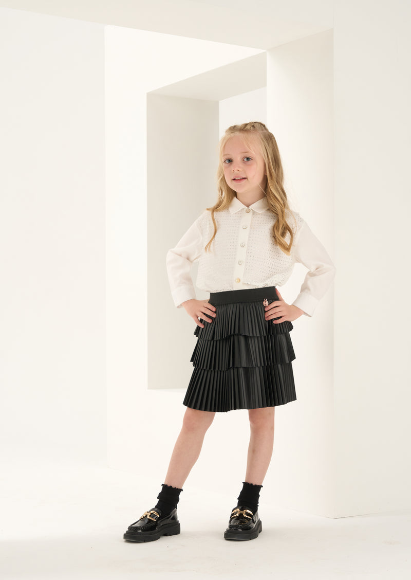 Harper PU Plisse Skirt