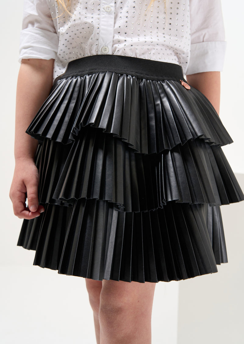 Harper PU Plisse Skirt