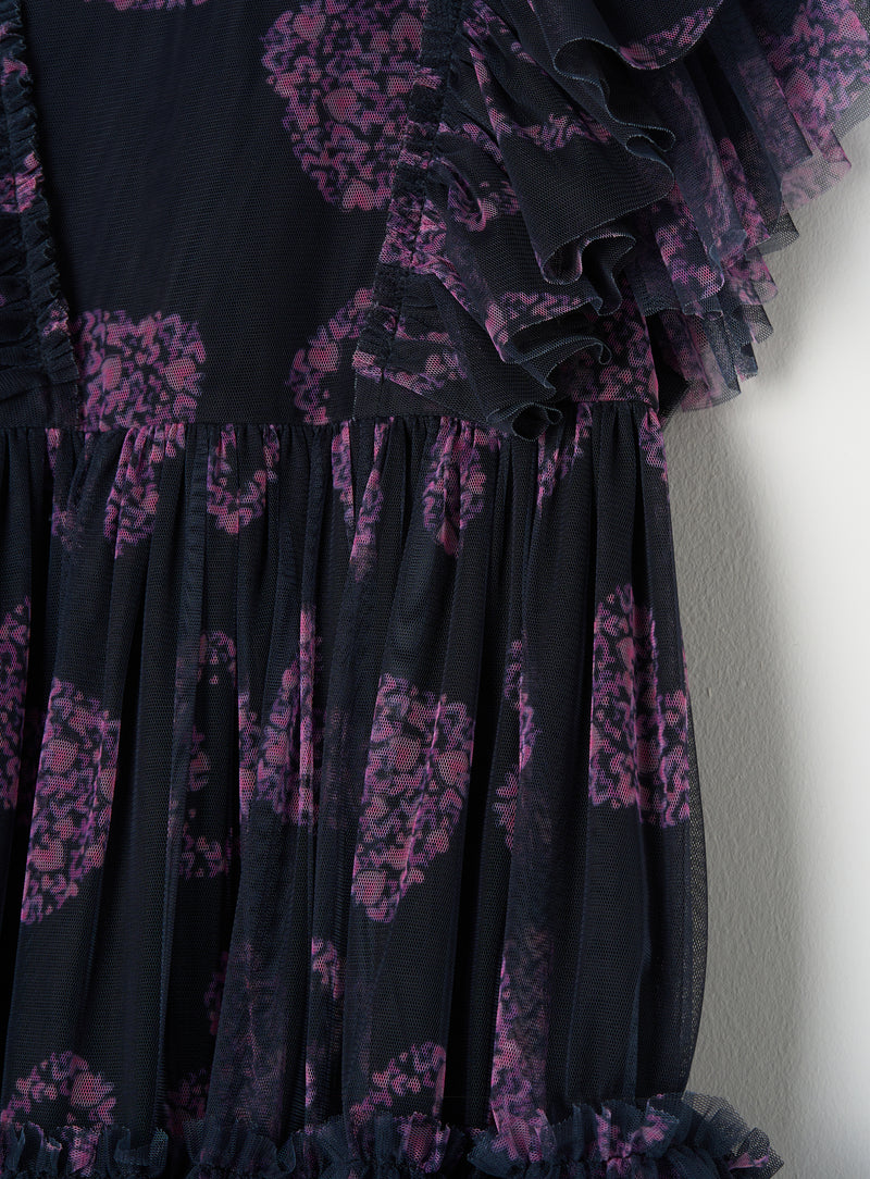 فستان شبكي مزين بالزهور من بايبر