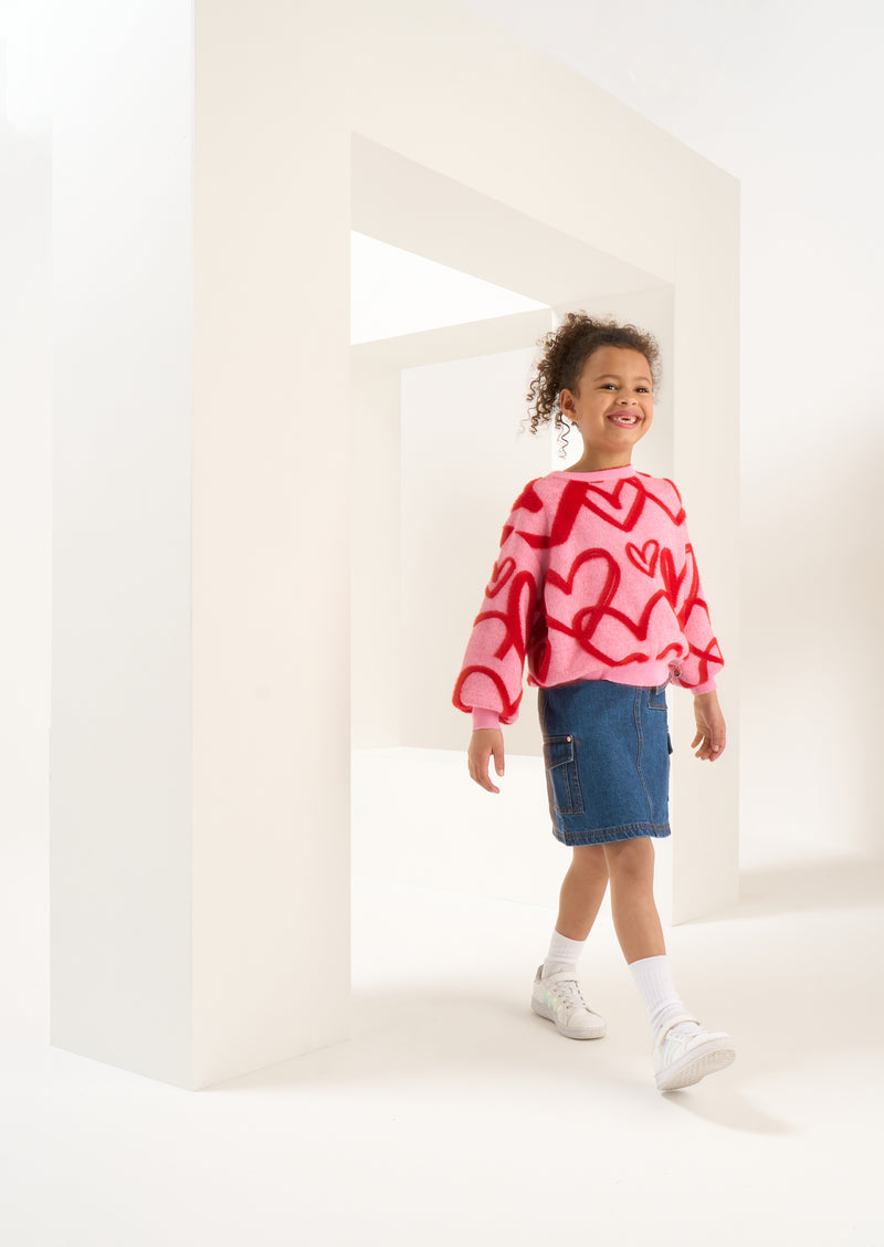 Hattie Pink Heart Jumper