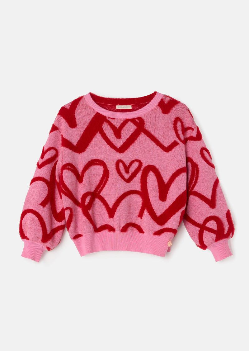 Hattie Pink Heart Jumper