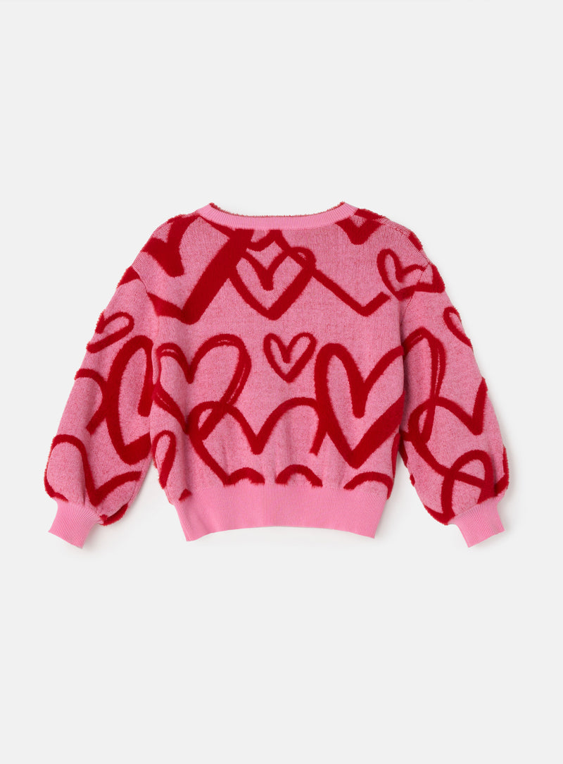 Hattie Pink Heart Jumper