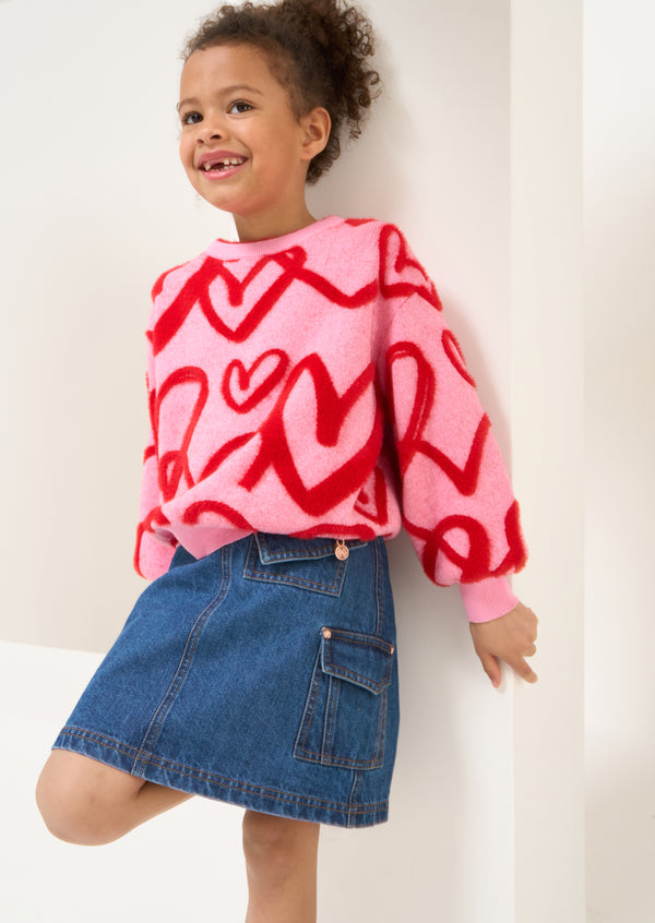 Hattie Pink Heart Jumper