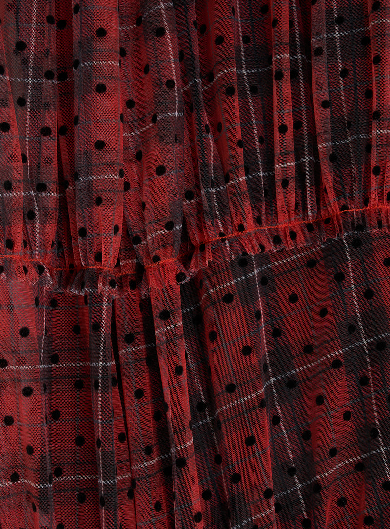 Cara Tartan Spot Dress