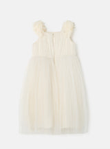 فستان فاليري بتلات الكتف الأبيض