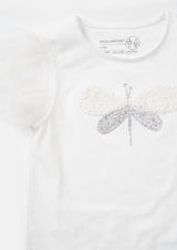 Elodie White Dragonfly Top